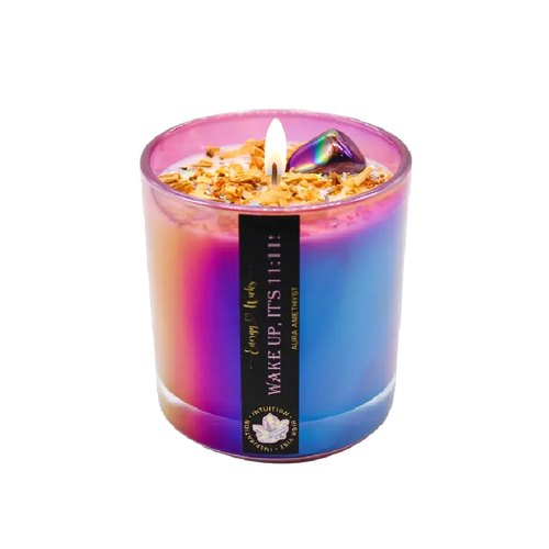 11:11 Crystal candle with amethyst and palo santo