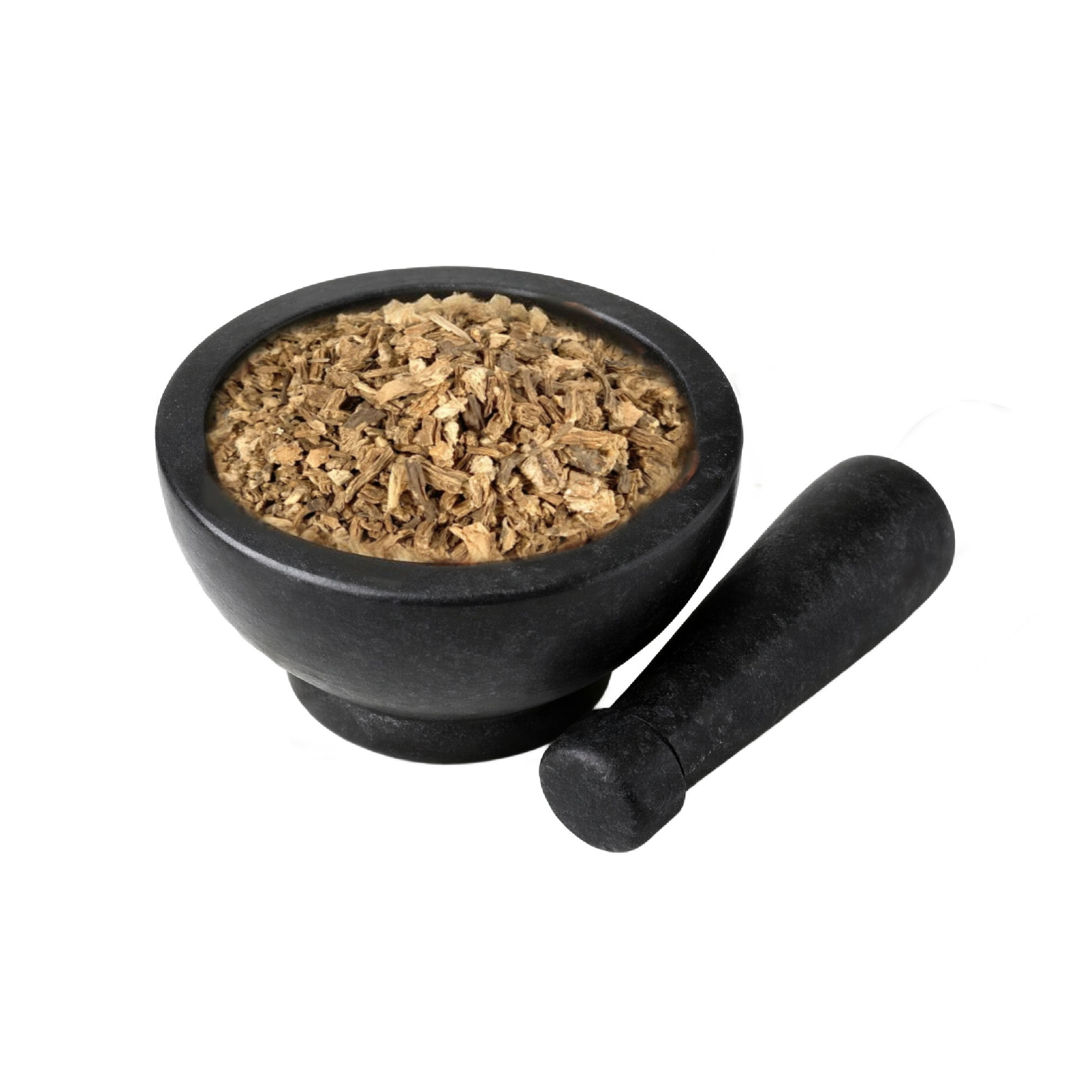 Angelica Root in black bowl