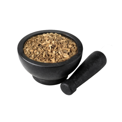 Angelica Root in black bowl