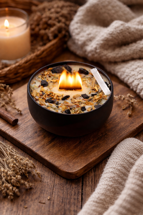 Aura Cleansing Crystal Candle