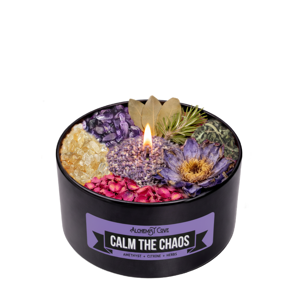 Calm The Chaos Crystal Candle
