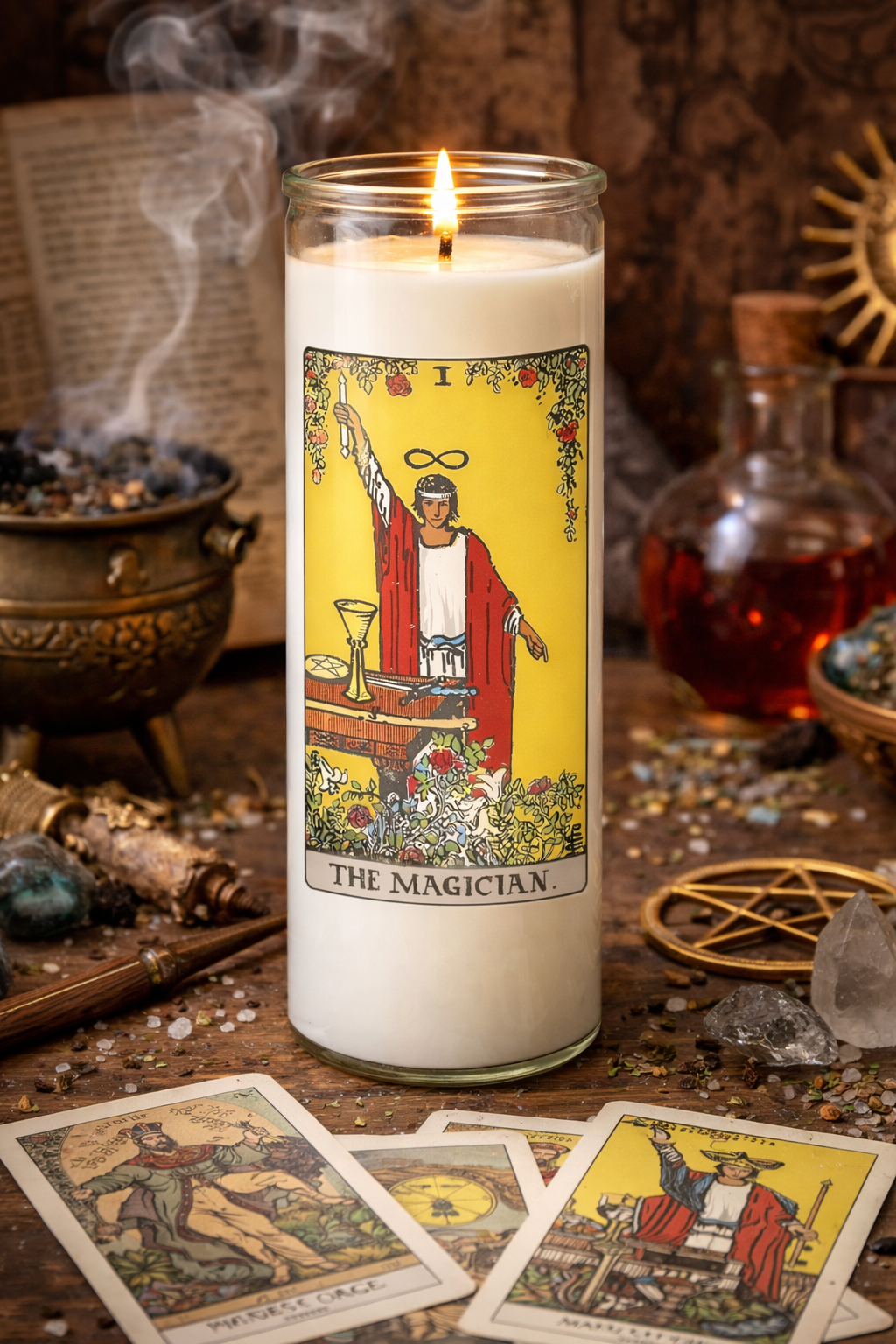 The Magician Tarot Card Candle