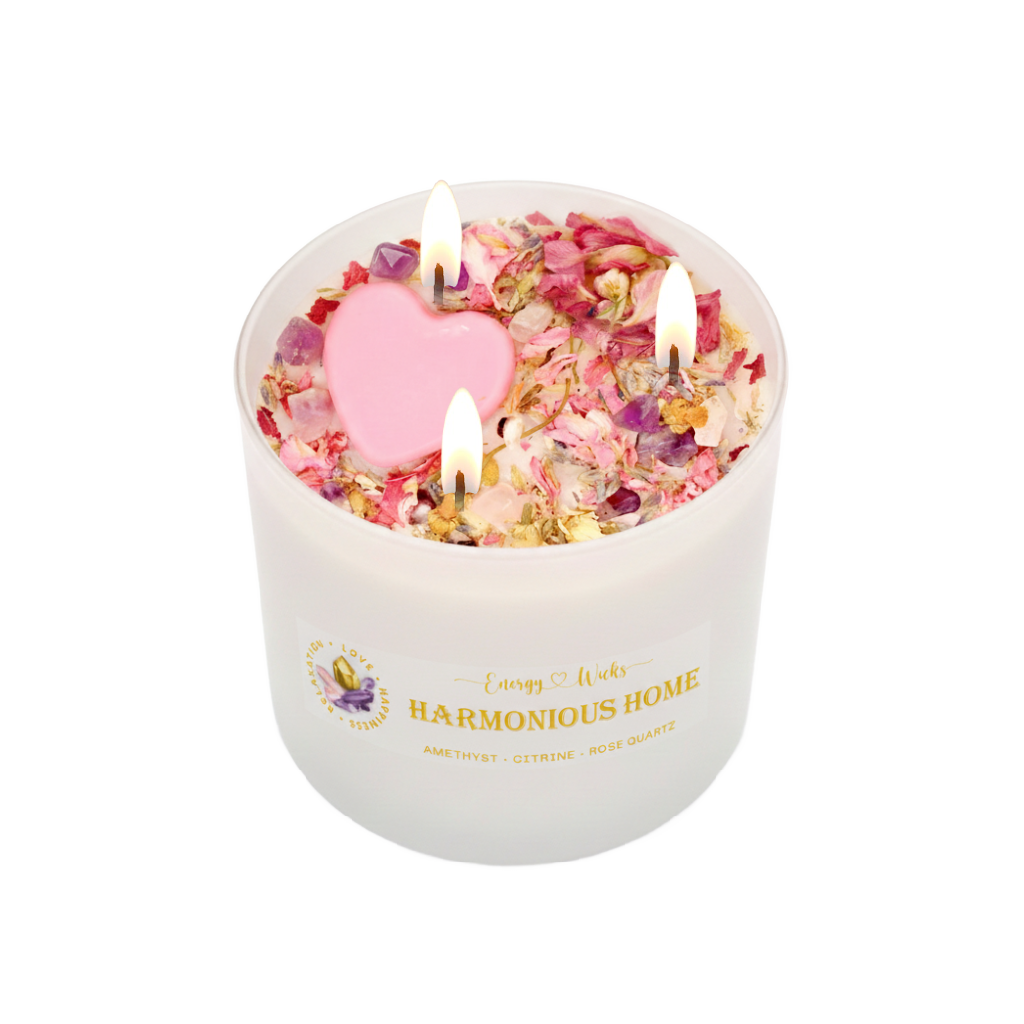Harmonious Home Crystal Candle