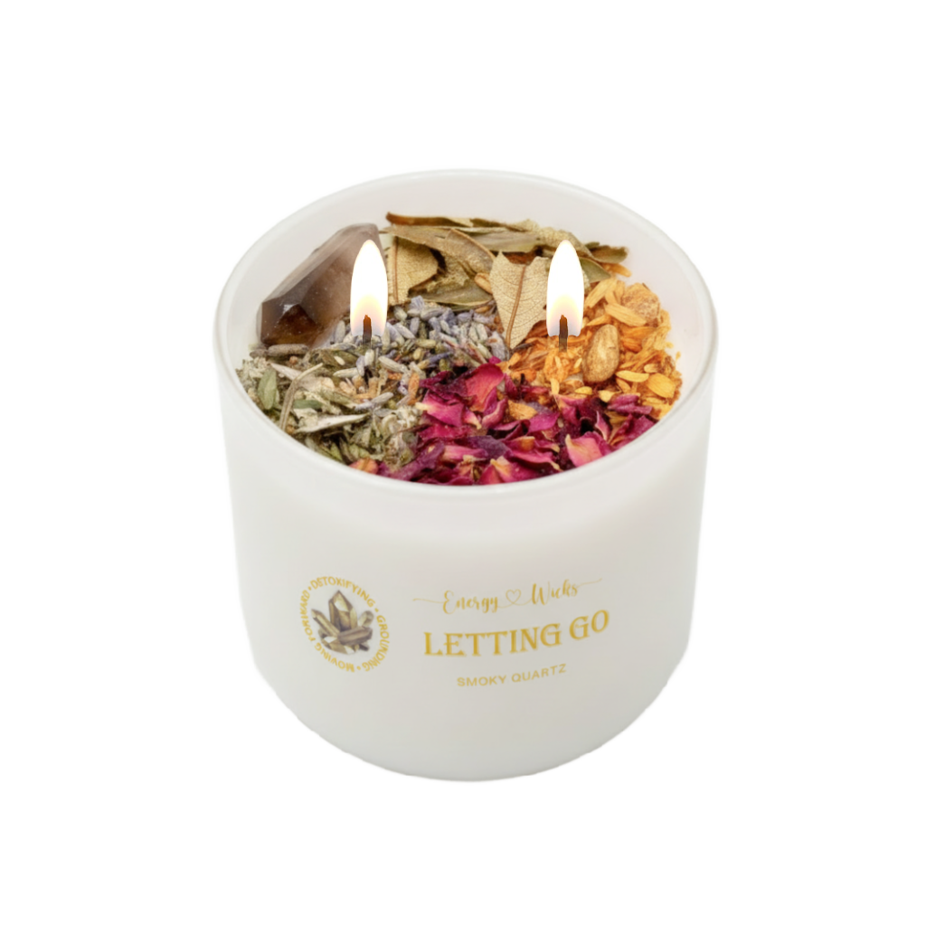 Letting go crystal candle