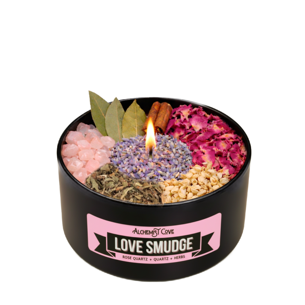 Love Smudge Crystal Candle