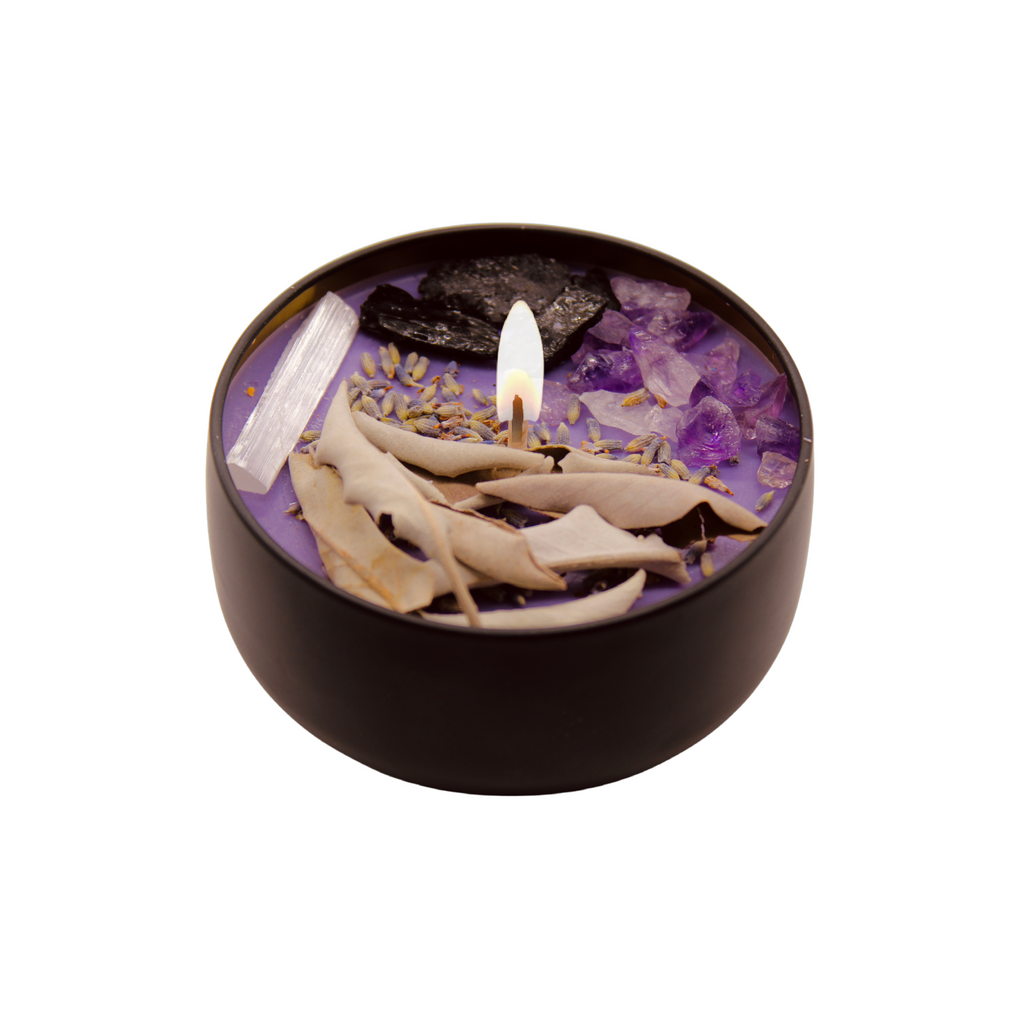 Sacred Smudge Crystal Candle