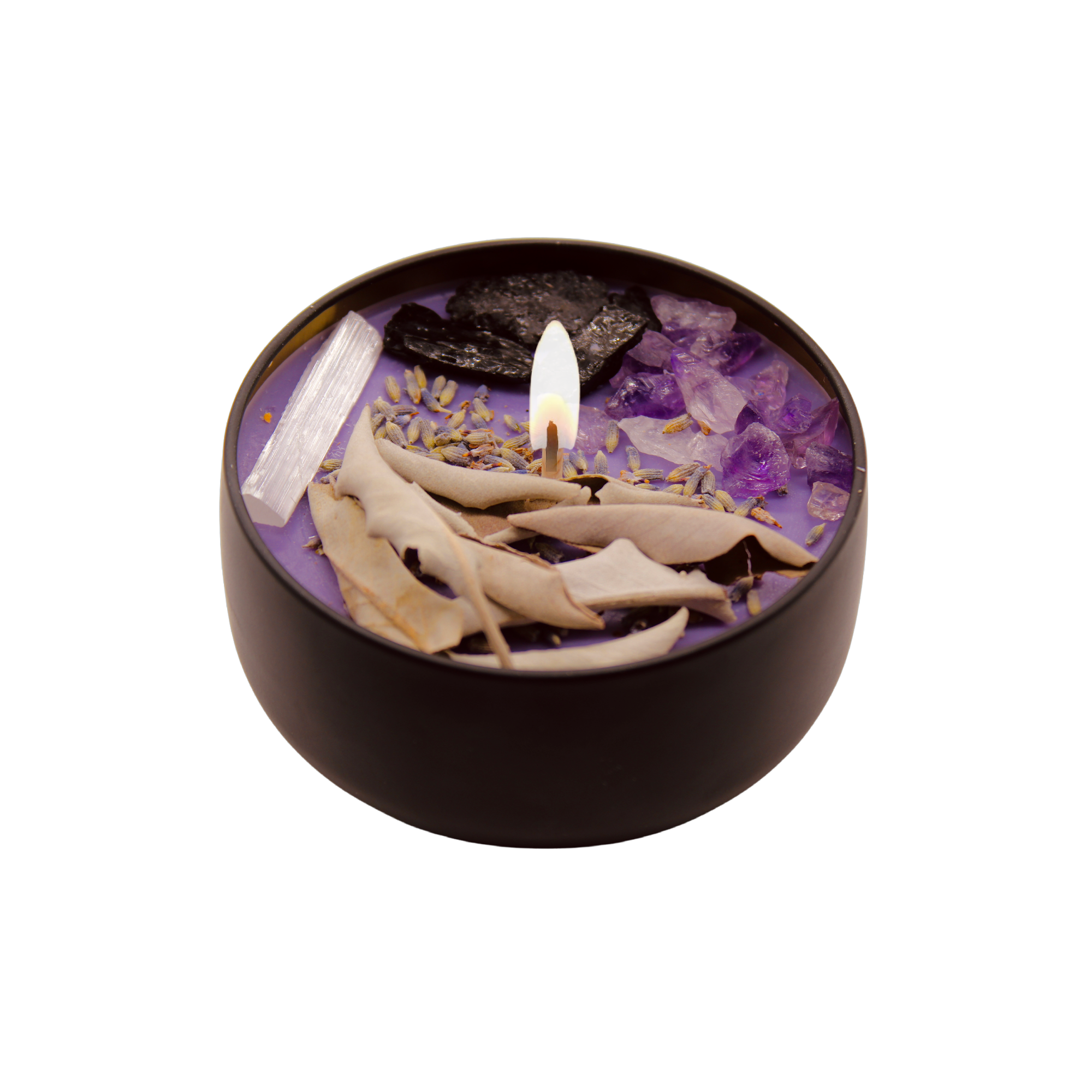 Sacred Smudge Crystal Candle