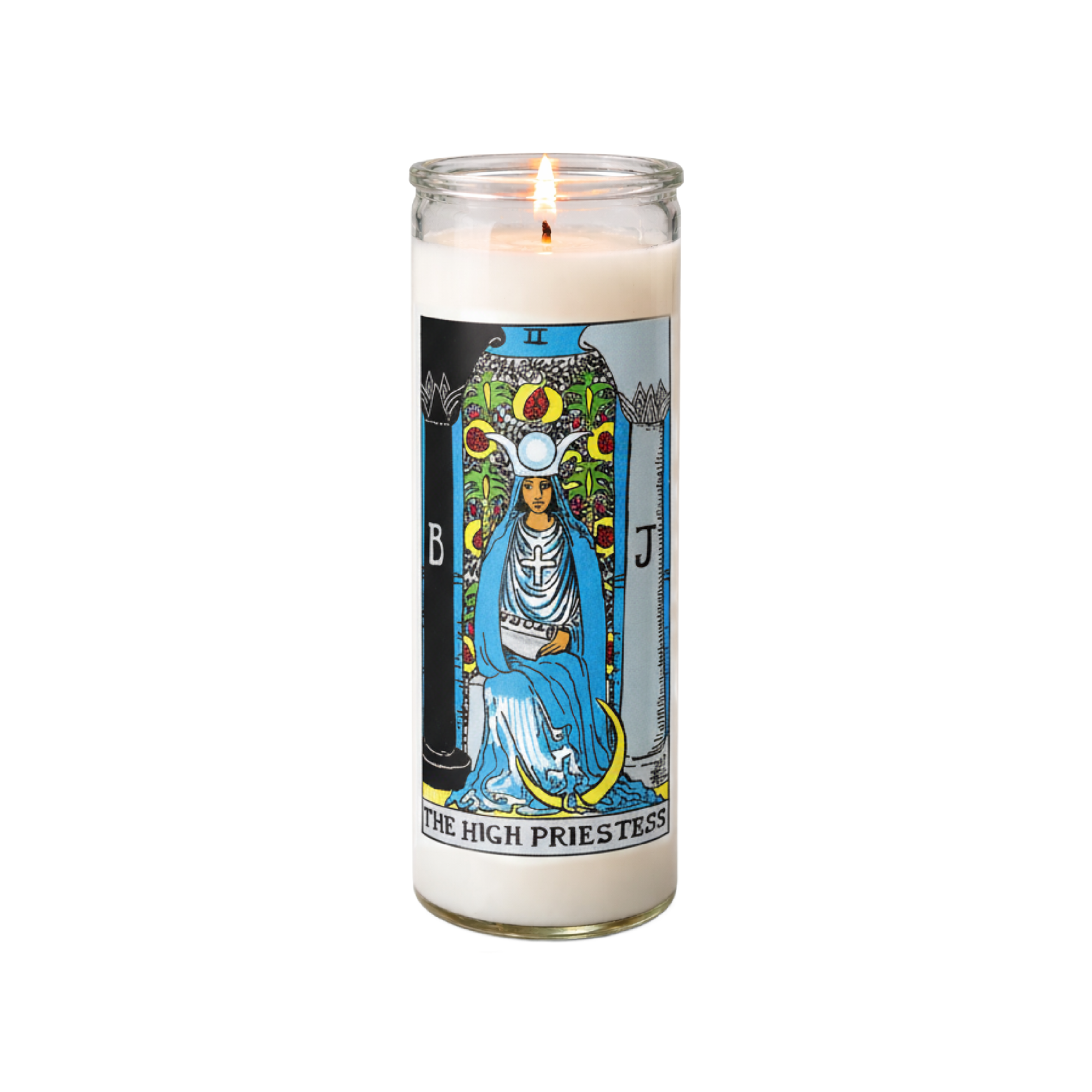 The High Priestess Tarot Card Candle