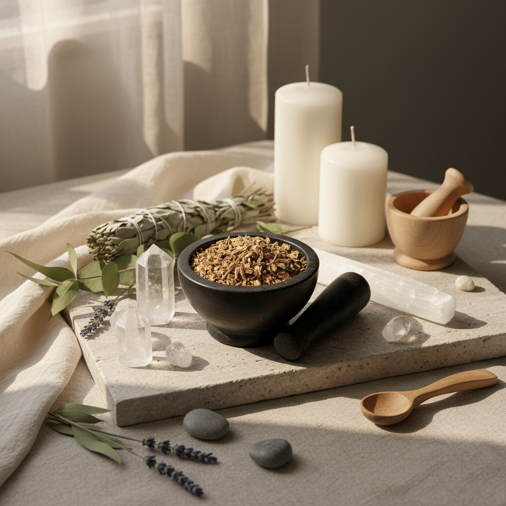 Angelica Root in Black Bowl