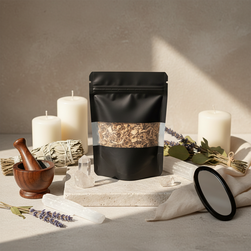 Angelica Root in Black Pouch