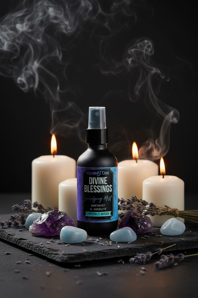 Divine Blessing Smudging Mist - Altar Flat Lay
