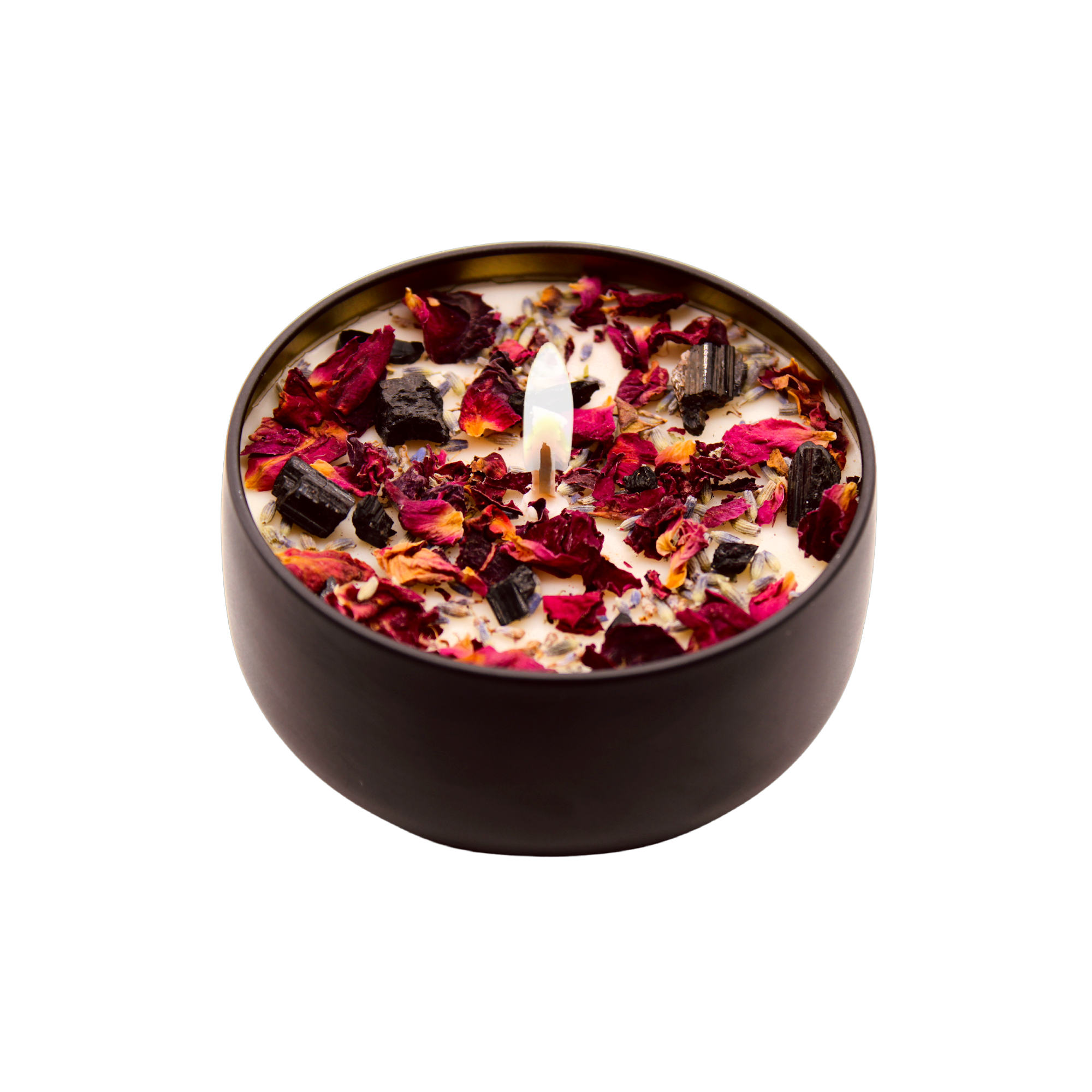 Black Tourmaline Tin Candle