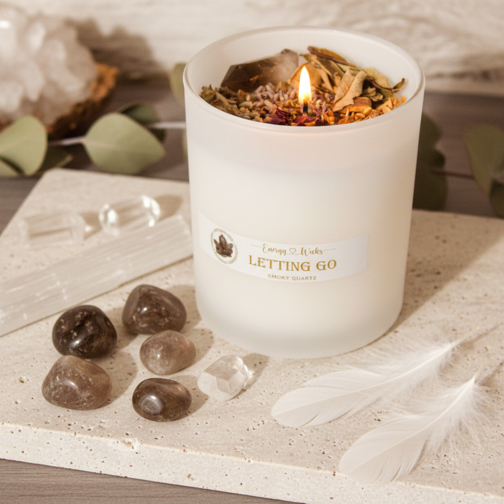 Letting Go Crystal Candle