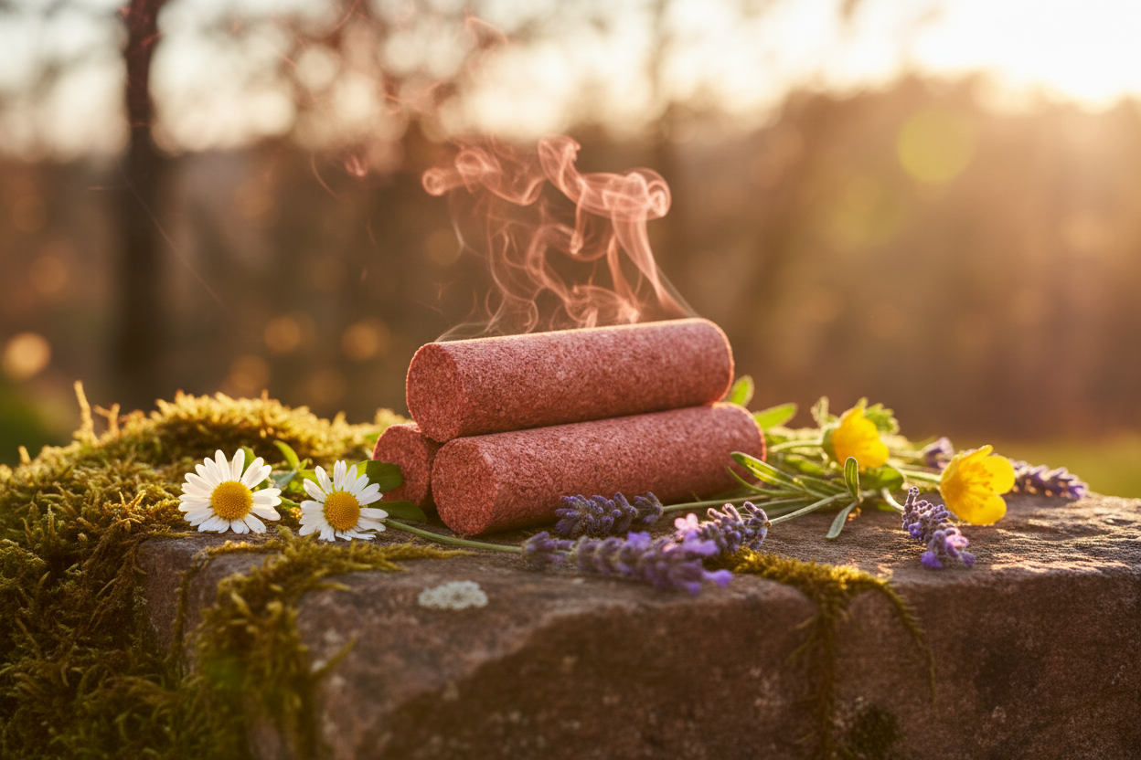 Outdoor stone surface at golden hour
