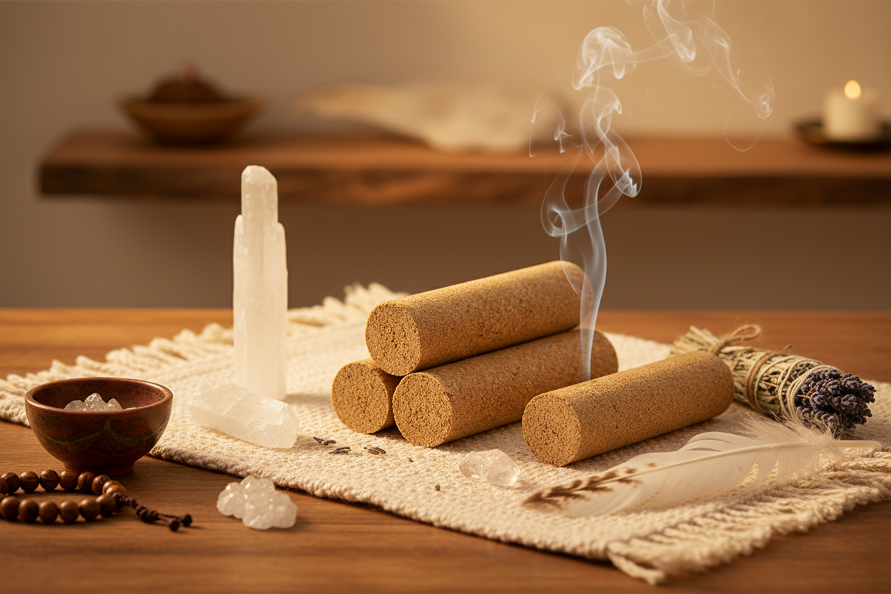 Palo Santo Smoke Logs in sacred peaceful setting