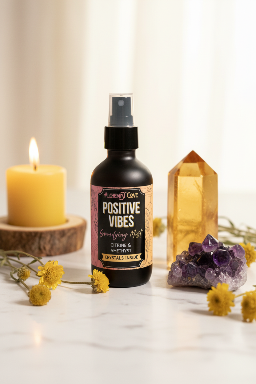 Positive Vibes - White Marble