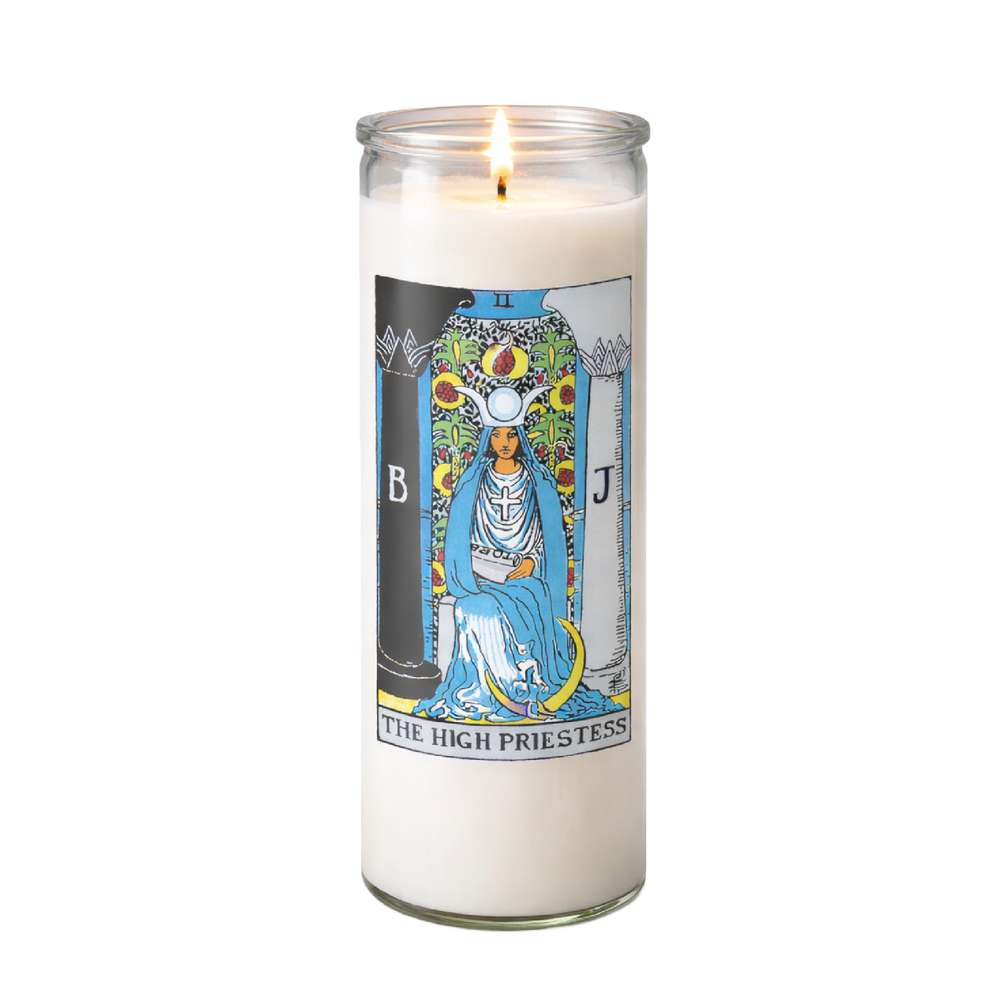The High Priestess Tarot Card Candle