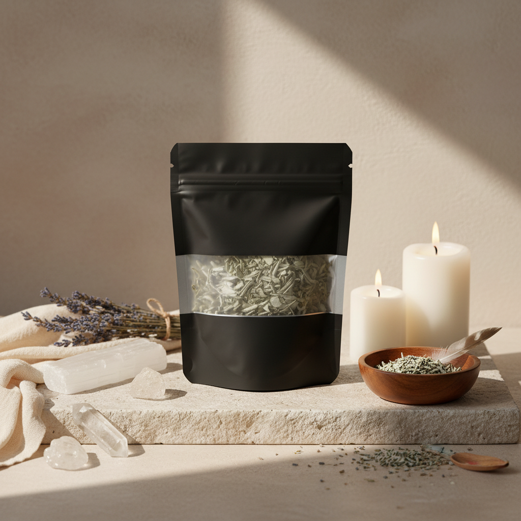 White Sage in Black Pouch